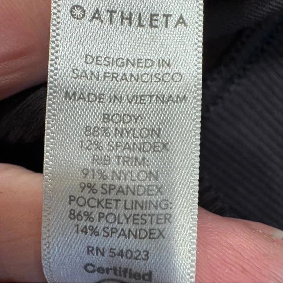 ATHLETA Women's Track Jacket Full Zip Black White Stripes Size S - Picture 9 of 9